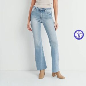 Just Black Light Blue High-Rise Flare Jeans